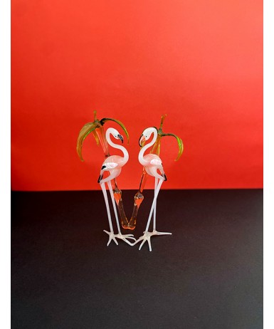Çift Flamingo Cam Obje