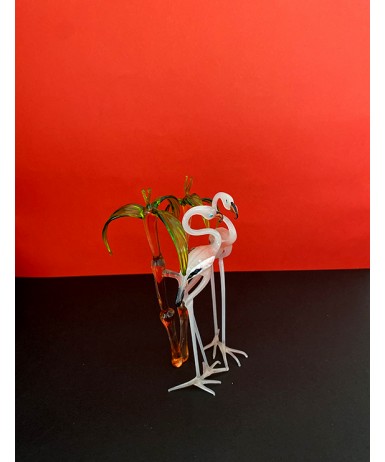 Çift Flamingo Cam Obje