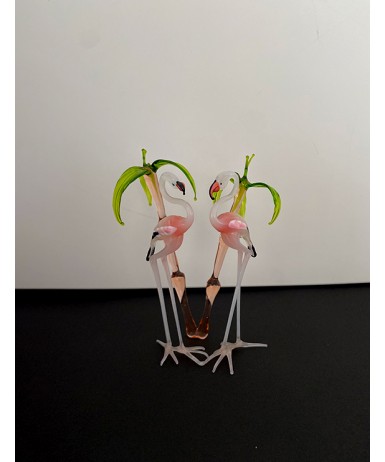 Çift Flamingo Cam Obje