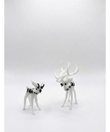 Çift Geyik Cam Obje