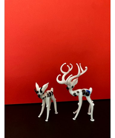 Çift Geyik Cam Obje