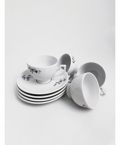 Mürdüm Mine Desenli 2'li Kahve Fincanı 