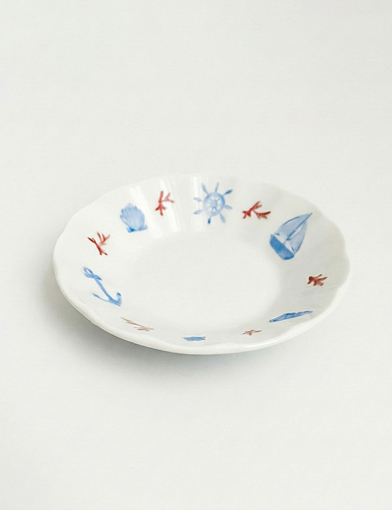 Deniz Temalı Çay Tabağı