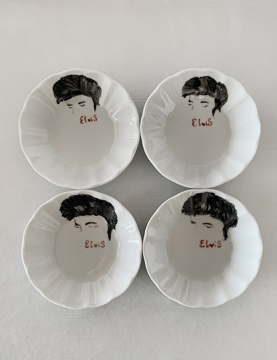 Elvis Presley Temalı Çay Tabağı