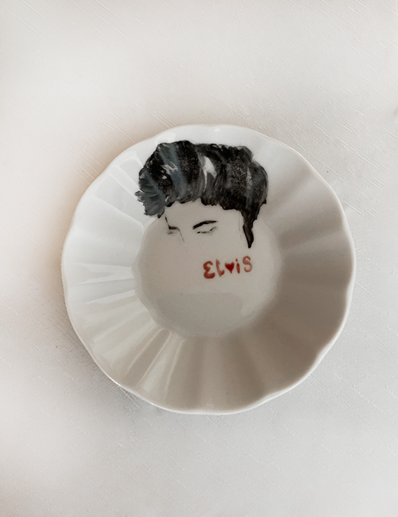 Elvis Presley Temalı Çay Tabağı