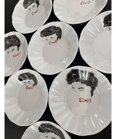 Elvis Presley Temalı Çay Tabağı