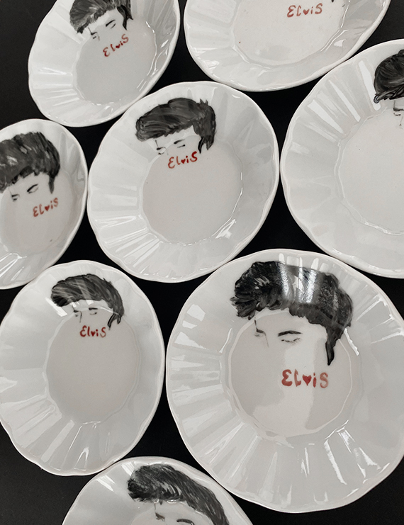 Elvis Presley Temalı Çay Tabağı