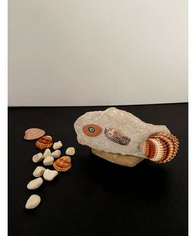 Nazar Boncuğu Temalı Doğal Taş Balık