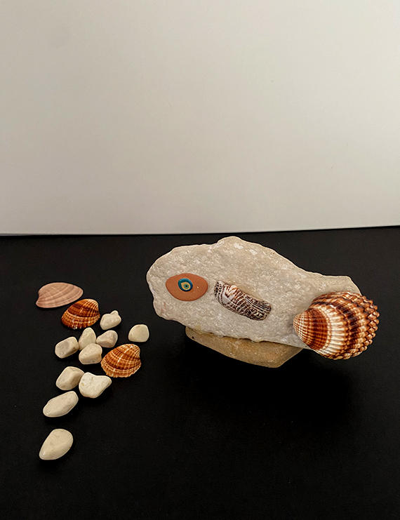 Nazar Boncuğu Temalı Doğal Taş Balık