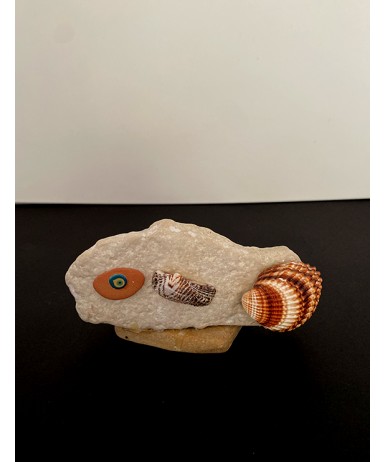 Nazar Boncuğu Temalı Doğal Taş Balık