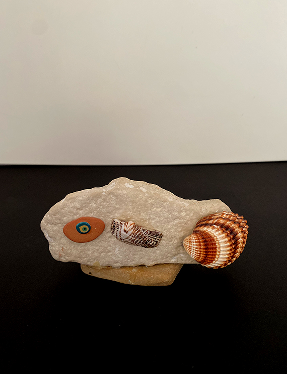 Nazar Boncuğu Temalı Doğal Taş Balık