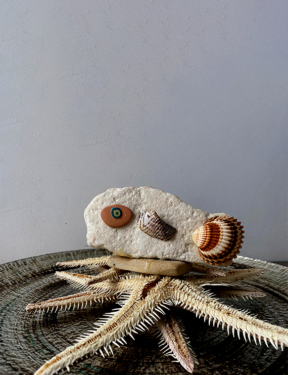 Nazar Boncuğu Temalı Doğal Taş Balık