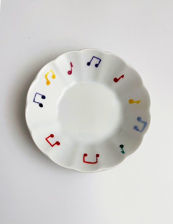 Nota Temalı Çay Tabağı