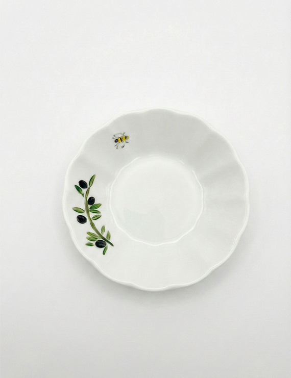 Zeytin Dalı Temalı Çay Tabağı