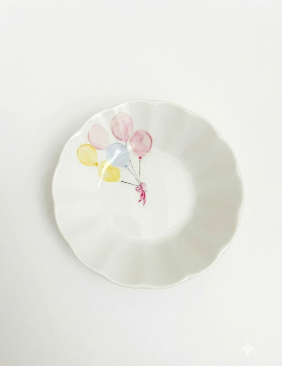 Balon Temalı Çay Tabağı