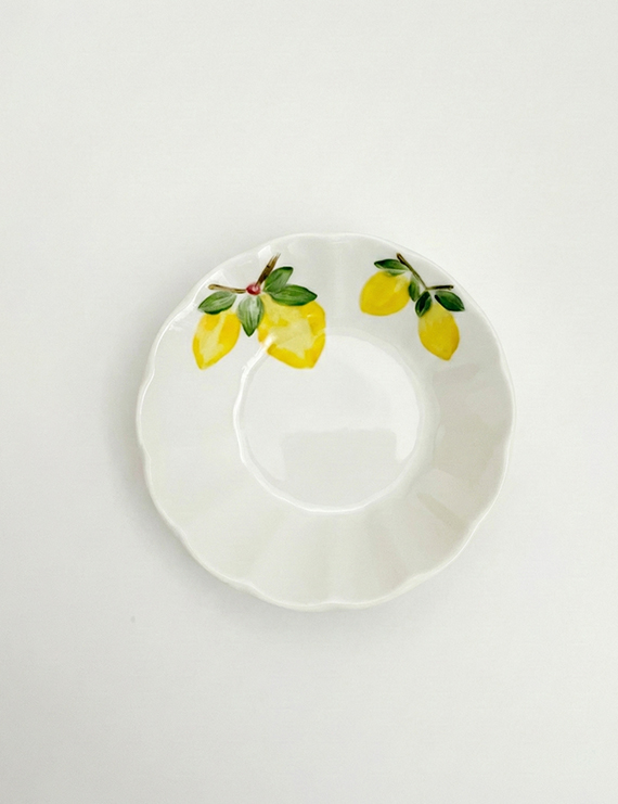 Limon Temalı Çay Tabağı