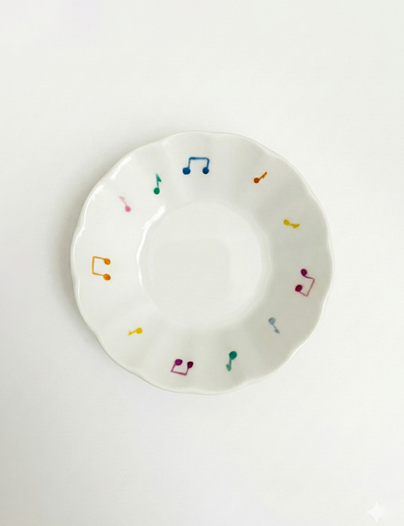 Nota Temalı Çay Tabağı